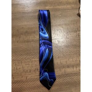 Jerry Garcia Silk Tie | Another Butterfly Collection 61 | Blue & Black Abstract